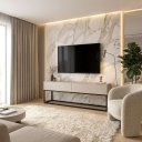 Ver imagem 4 de Rack para Sala Estilo Indutrial com 2 Gavetas Offwhite/Preto