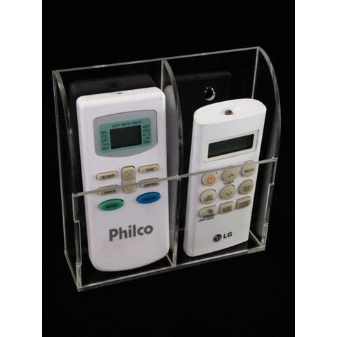Porta Controle Remoto Acrilico Tv, Ar-Condicionado para 2 controle