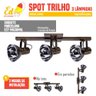 Spot Luminária Refletor Trilho3 Direcionável Ônix Ed Luz Mix - 3