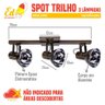 Spot Luminária Refletor Trilho3 Direcionável Ônix Ed Luz Mix - 2