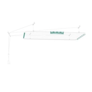 Varal para teto Mônaco de aço 120x56cm branco Secalux