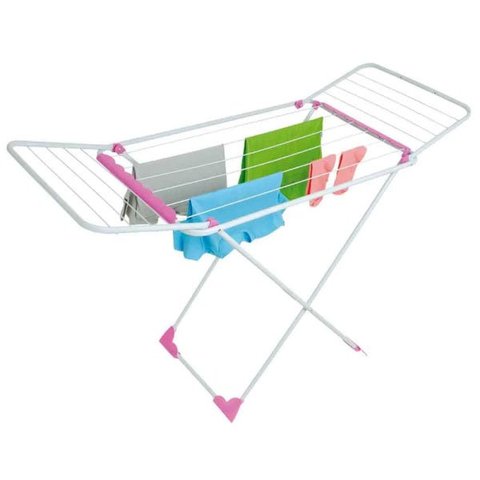 Varal de chão Pégasus de aço branco Secalux