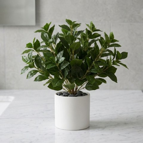 5 Folhagem Artificial Peperômia Premium 80cm Toque Natural para Ambientes