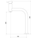 Ver imagem 2 de Torneira Monocomando para Banheiro de Mesa Meber 2878 C 78 Minimal Advance Meber Metais