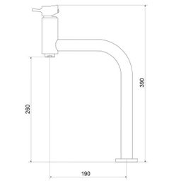 Torneira Monocomando para Banheiro de Mesa Meber 2878 C 78 Minimal Advance Meber Metais - 2