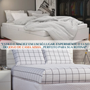 Ver imagem 4 de Lencol Queen Size Elastico Aisha 100% Algodão Extra Macio Atual:branco