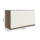 Ver imagem 3 de Armario Aereo Basc Mdf 60 Cm Kali 16337 Carvalho Toq Off White Cetim Nicioli