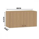 Ver imagem 3 de Armário Aéreo 2 Portas 80cm para Geladeira Classic Luciane Freijo