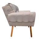 Ver imagem 3 de Poltrona Decorativa Anitta Linho Fino Bege A27 com Strass - D'Rossi