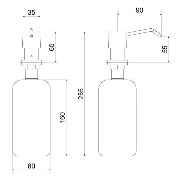 Saboneteira de Balcão 2066 C 1000ml - 2