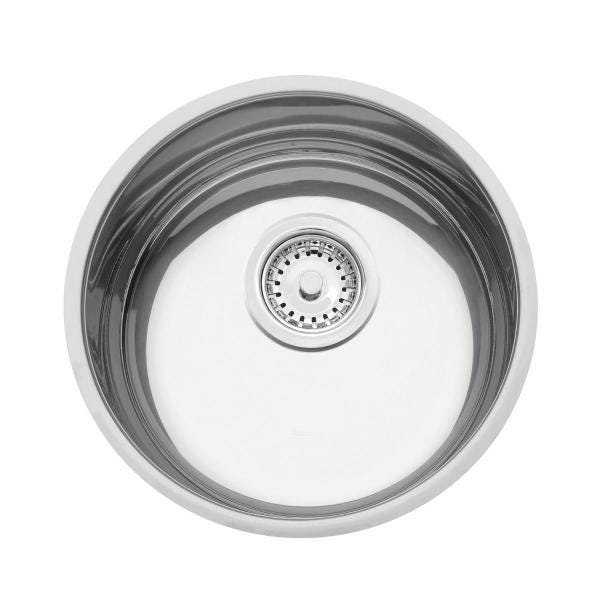 Cuba Redonda Standard Acetinado Inox 30x14 Polido - 1