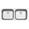 Cuba Dupla Retangular Horizontal Aço Inox 89x39 Acetinado - 1