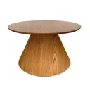 Ver imagem 1 de Mesa Cone De Centro Redonda 70 Cm Base Freijó Tampo Freijó