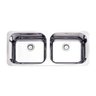 Cuba Inox Dupla 39 X 89cm com Válvula de 3 1/2 Acabamento Alto Brilho - 1