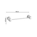 Ver imagem 3 de Toalheiro Linear Meber 502 C 40 Domus Meber Metais Cromado