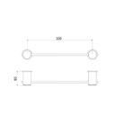 Ver imagem 4 de Toalheiro Linear Meber 502 C 40 Domus Meber Metais Cromado