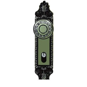 Fechadura externa Colonial de aço zamac  55mm 3600/104 bronze e preta Aliança
