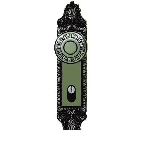 Fechadura externa Colonial de aço zamac  55mm 3600/104 bronze e preta Aliança