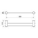 Ver imagem 2 de Porta Toalha Linear Duplo 2039 C 40