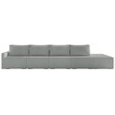 Ver imagem 7 de Sofá Ilha Modular com Puff para Sala Living 432cm Georgia K04 Bouclê Cinza - Mpozenato