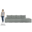 Ver imagem 5 de Sofá Ilha Modular com Puff para Sala Living 432cm Georgia K04 Bouclê Cinza - Mpozenato