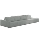 Ver imagem 1 de Sofá Ilha Modular com Puff para Sala Living 432cm Georgia K04 Bouclê Cinza - Mpozenato