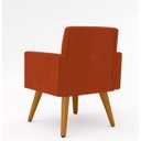 Ver imagem 2 de Poltrona Decorativa Talita Cor Terra Cota Feita no Tecido Suede Escritório,salão,recepção