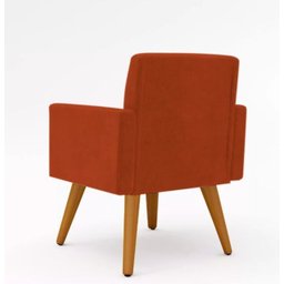 Poltrona Decorativa Talita Cor Terra Cota Feita no Tecido Suede Escritório,salão,recepção - 2