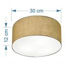 Ver imagem 4 de Plafon Cilíndrico Vivare Md-3010 Cúpula em Tecido 30x12cm - Bivolt Palha 127/220v