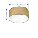 Ver imagem 2 de Plafon Cilíndrico Vivare Md-3010 Cúpula em Tecido 30x12cm - Bivolt Palha 127/220v