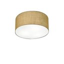 Ver imagem 1 de Plafon Cilíndrico Vivare Md-3010 Cúpula em Tecido 30x12cm - Bivolt Palha 127/220v