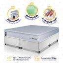 Ver imagem 3 de Conjunto Box Baú Branco Luanda Branco Espuma D28 King 193x203x69 - King House