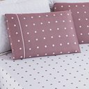Ver imagem 3 de Jogo de Cama Lençol 200 Fios Petit Poá King 03 Peças - Rose