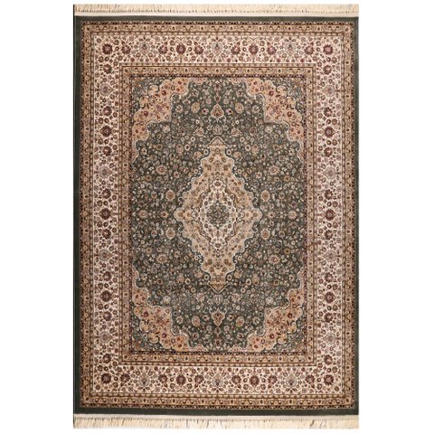 Tapete Alanya Des 04 Verde e Bege 3,00x3,90 Global Decor