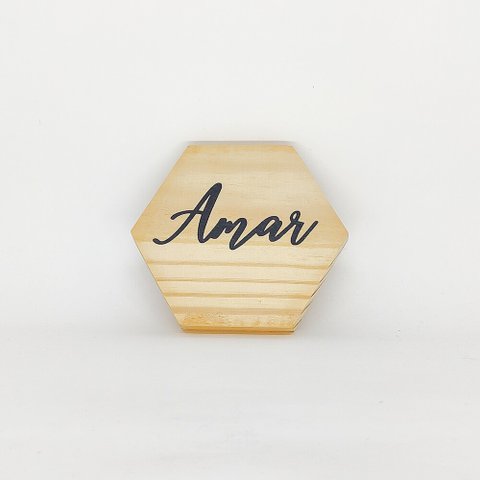 Tábua mini hexágono ¨Amar¨