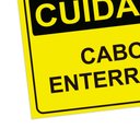 Ver imagem 2 de Placa de Sinalização Cuidado Cabo Enterrado em Pvc