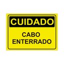 Ver imagem 1 de Placa de Sinalização Cuidado Cabo Enterrado em Pvc