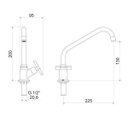 Ver imagem 2 de Torneira para Cozinha com Bica Móvel de Mesa 1173 C 28 Omega Meber Metais