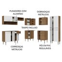Ver imagem 5 de Armário de Cozinha Completa de Canto 417cm Rustic/Branco Emilly Madesa 02