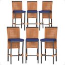Ver imagem 1 de 6 Banqueta em Alumínio Roma Preta Corda Náutica Tecido 10