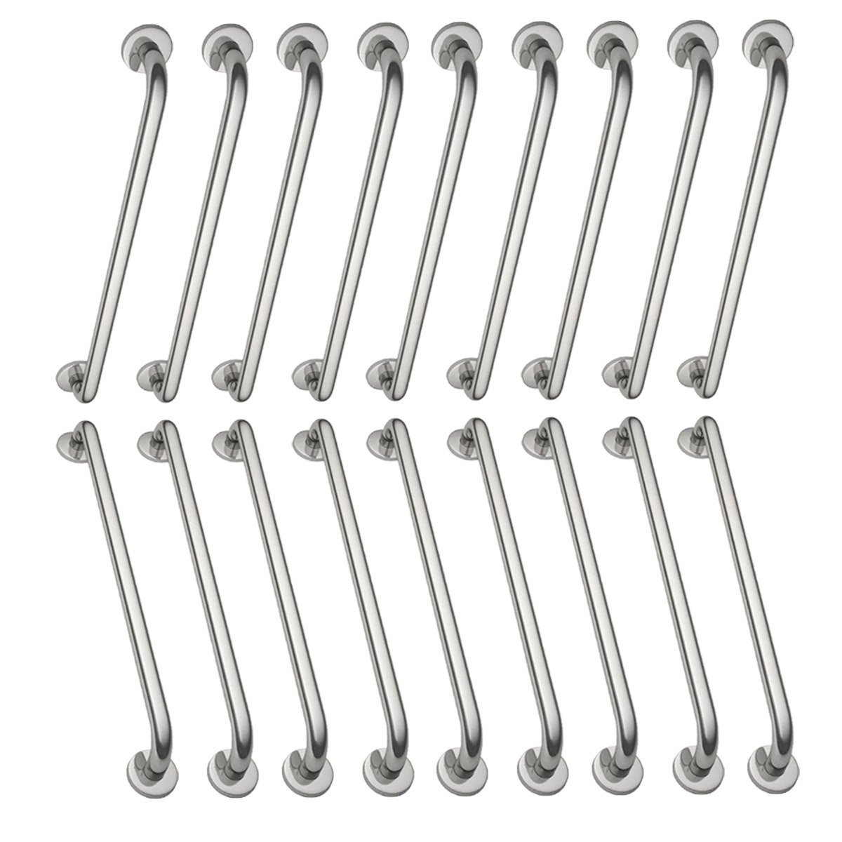 Alça de Apoio 70cm Barra Inox Kit 18 Unidades Deficiente Cadeirante Idoso Segurança Acessibilidade B - 1