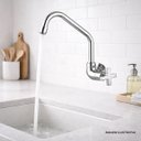 Ver imagem 2 de Torneira para Cozinha com Bica Móvel de Parede 1183 C 22 Ba Nya Meber Metais Cromado