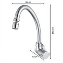 Ver imagem 3 de Torneira para Cozinha com Bica Móvel de Parede Meber 1187 C 44