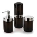 Ver imagem 1 de Conjunto para Banheiro Lavabo 3 Pcs Acquaset Ônix Forma