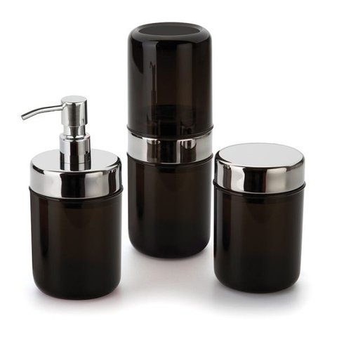Conjunto para Banheiro Lavabo 3 Pcs Acquaset Ônix Forma