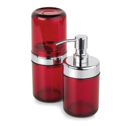 Conjunto para Banheiro Duo Lavabo 2Pcs Acquaset Vermelho Forma - 1