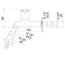 Ver imagem 2 de Torneira para Jardim de Parede Meber 1130 Universal C 44