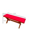 Ver imagem 4 de Mesa para Área Externa com 2 Bancos sem Encosto Estofado Vermelho 120x80cm Kit Churrasco Mel