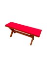 Ver imagem 5 de Mesa para Área Externa com 2 Bancos sem Encosto Estofado Vermelho 120x80cm Kit Churrasco Mel