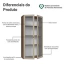 Ver imagem 4 de Cristaleira Suspensa 70 cm 2 Portas de Vidro Rustic/Crema Vik Madesa